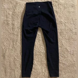 LULULEMON Wunder Under High-Rise Tight 25” Full-On Luxtreme (True Navy, Size 6)